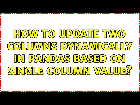 How to update two columns dynamically in pandas based on single column value?
