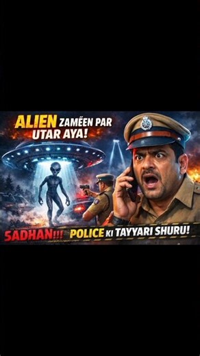 Alien Spotted! 👽 Girl Calls Police But It Flies Away 😱🚨 #Shorts #alienLanding #trending