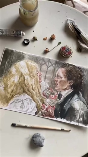 Painting My Favourite Movie: Crimson Peak | Tom Hiddleston Art