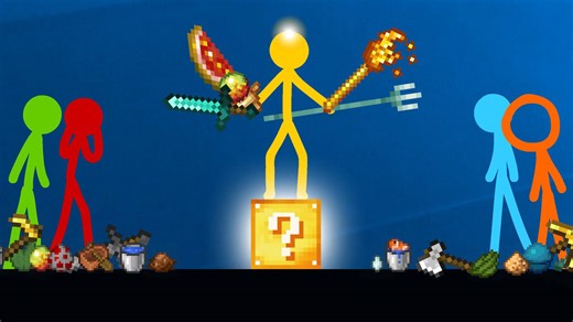 Note block lucky: Stick figures gamble with sound