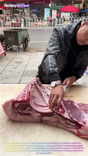 Watch a Master Butcher Break Down a Whole Pork Side with a Cleaver! 🥩🔪