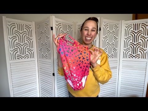 Cute Girls One Piece Swimwear UPF 50+ with Cross Straps!