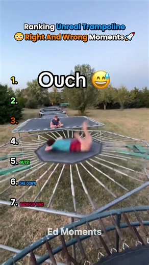 Unreal trampoline right and wrong moments 🚀😳