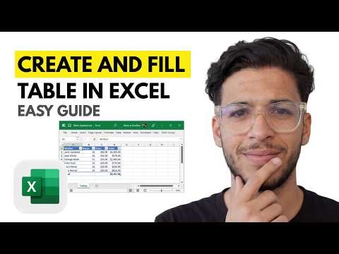 How to Create and Fill a Table in Excel [2026 Full Guide]