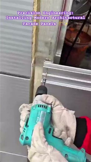 Installing Modern Architectural Facade Panels #Construction #Architecture #FacadeDesign #Building
