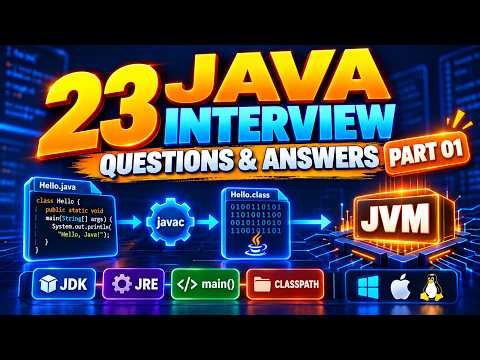 23 Java Interview Questions and Answers | Part 01: Java Basics, JDK, JRE & JVM