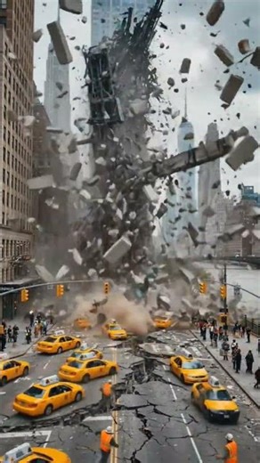 Massive Earthquake Hits New York | Skyscrapers Collapse in Chaos #shorts