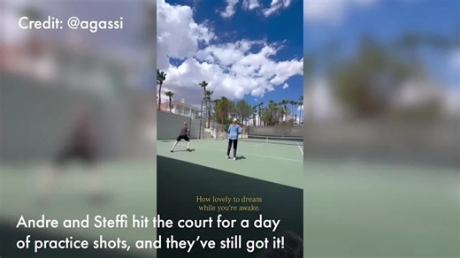 Andre Agassi sends fans wild with unbelievable new video with his 'love' Steffi Graf