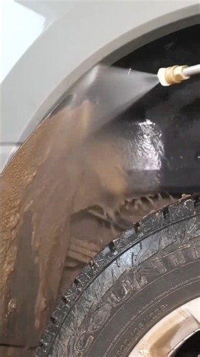 Pressure Washing a MUDDY Wheel Well!