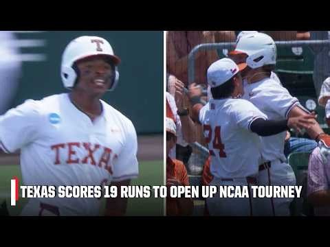 Texas Longhorns score 19 RUNS in opening game of the Austin Regional 🍿 | ESPN College Baseball