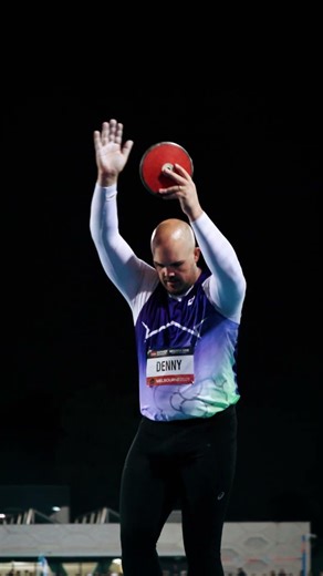 Flawless Matt Denny wins in Melbourne with 67.51m discus throw #continentaltourgold