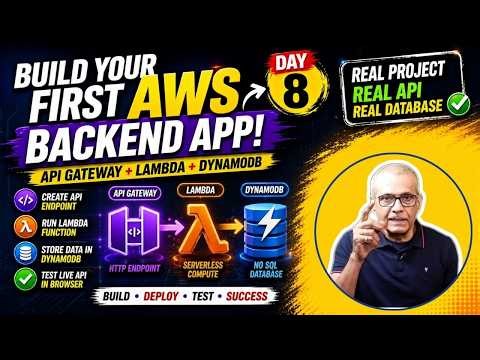 Build Your First AWS Backend App 🔥 API Gateway + Lambda + DynamoDB | AWS Day 8