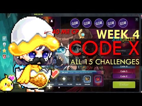 Maplestory Ride or Die Event Season 3, Week 6 [Code X, MAX 15 Challenges] 40 Mil CP Adele POV