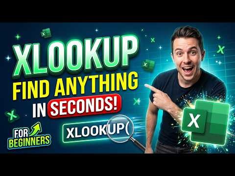 Excel XLOOKUP Tutorial for Beginners 🔥 Find Anything in Seconds!