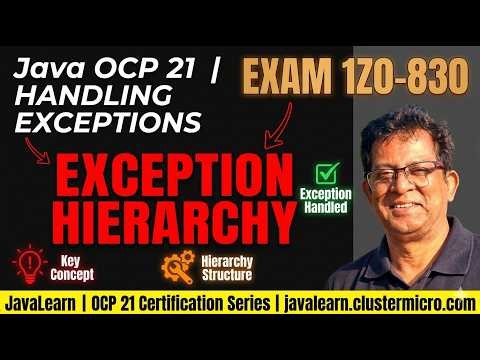 Java OCP 21 (1Z0-830) | Exceptions | Exception Hierarchy — Checked vs Unchecked