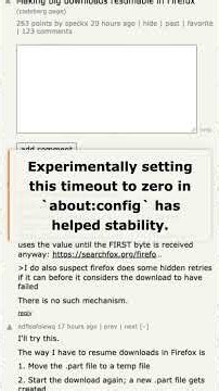 Making big downloads resumable in Firefox