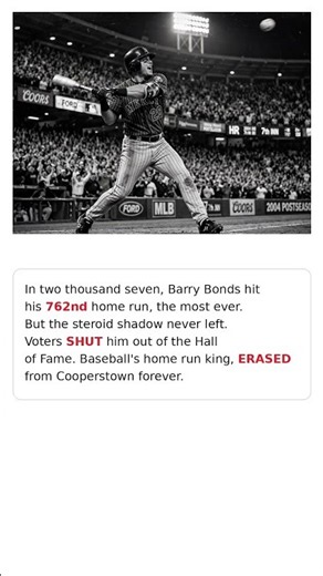 Barry Bonds Hit 762 Home Runs… But Still Isn’t in the Hall of Fame ⚾😳#shorts