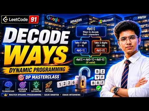 Decode Ways | Dynamic Programming Explained Visually | LeetCode Java | Interview DP Pattern