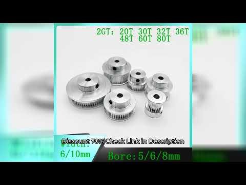 2GT Synchronous Wheel 2M 20T 30T 32T 36T 40T 48T 60T 80 Toothed Belt Width 6/10mm Aperture 5/6/8mm 3