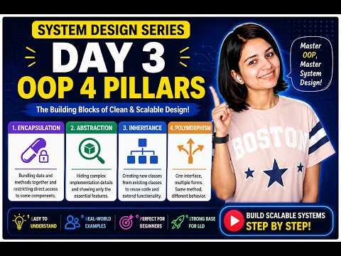 OOP 4 Pillars Explained Simply | System Design for Beginners 🚀