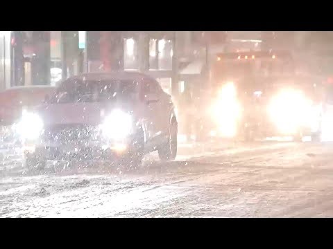 Several inches of snow fall on parts of NYC, with more expected