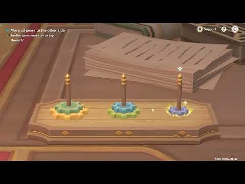 Genshin Tower of Hanoi / Pagoda Stack gameplay