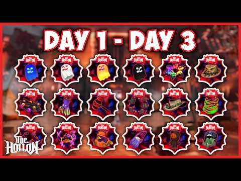 THE HOLLOW Day 1 - Day 3: How to get ALL 18 FREE UGC in The Hollow Roblox