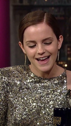 Dave Stops Emma Watson for a Warning | Letterman #letterman #shorts #emmawatson