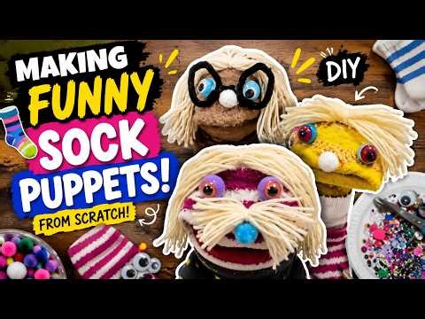 Making Funny Sock Puppets From Scratch! 🧦🎭