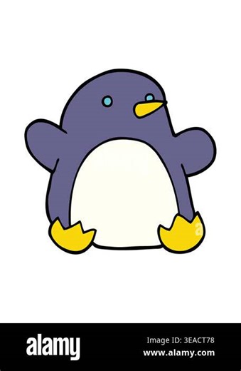 pressure popping animation of cartoon doodle christmas penguin Stock Video Footage - Alamy