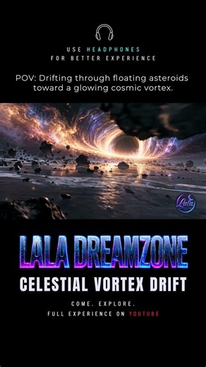 Celestial Vortex Drift | Deep Space Brown Noise for Sleep - 1 Hour