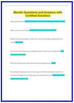 Mendix Questions and Answers with Certified Solutions533 636x882