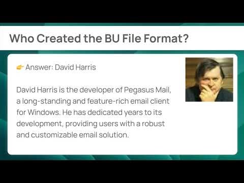 How to Open BU Files (Pegasus Mail & Backup)