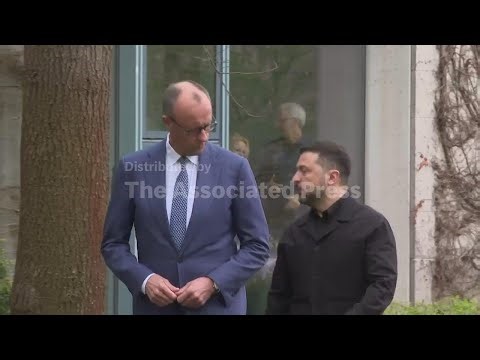 Ukraine's Zelenskyy welcomed to Berlin by German Chancellor Merz
