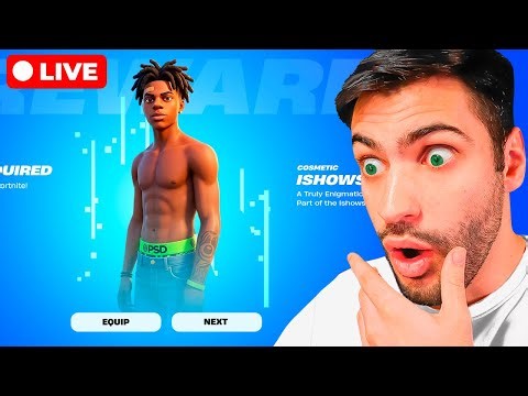 🔴 ISHOWSPEED ICON SKIN IN FORTNITE TODAY! (Chapter 7)