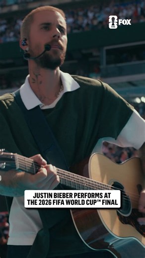 Justin Bieber performs Everything Hallelujah at the FIFA World Cup halftime show.Interesting transition after he came out in his underwear at the Grammys.