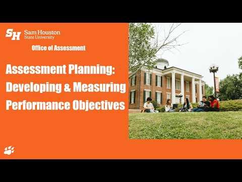 Developing and Measuring Performance Objectives