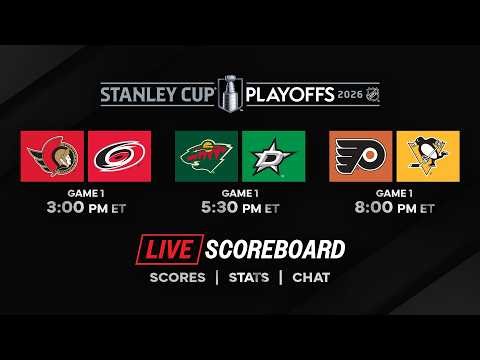 👉 LIVE Stanley Cup Playoffs Round 1 Scoreboard & Chat 4/19 🏒🔥