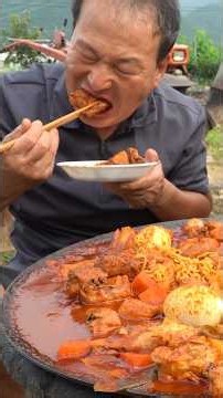큼직한 닭고기에 라면사리, 계란 넣은 닭볶음탕! #먹방 #shorts #요리