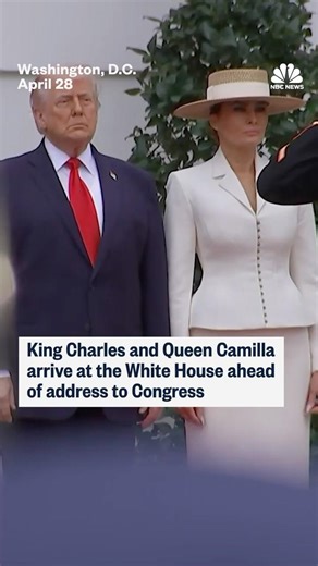 King Charles and Queen Camilla arrive at the White House ahead of address to Congress