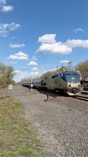 Amtrak meets CSX Freight #train #railfan #passengertrain #amtrak