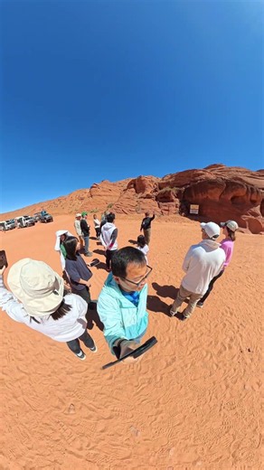Pre-Tour Briefing Outside Lower Antelope Canyon.