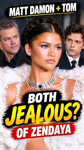 Matt Damon And Tom Holland Were Both Jealous Of Zendaya On The Nolan Set 😂 #shorts#zendaya