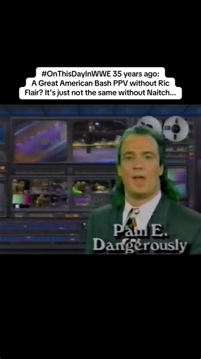It's a week since Jim Herd shocked fans by telling viewers that Ric Flair had been fired You can hear it in Paul E’s voice that without the Nature Boy, this PPV is not the same Barry Windham's promo is far from reassuring us that he and Lex Luger are going to put on a main event worthy match Bring back this Control Center, Paul! #OnThisDayInWWE