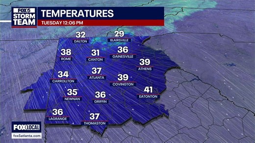 Tuesday midday weather forecast