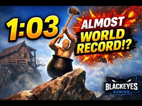 GETTING OVER IT COMPLETED IN 1:03 🤯 | Almost WORLD RECORD? | BlackEyes Gaming