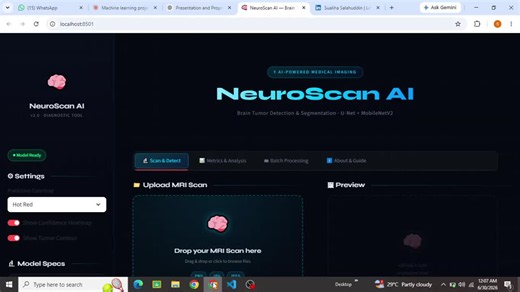 #machinelearning #deeplearning #computervision #medicalai #pytorch #unet #braintumor #segmentation #ai #python #streamlit #studentproject #bscomputerscience #artificialintelligence | Sualiha Salahuddin