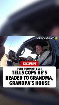 Tony Romo Says He Was Off to See His Grandparents Before OWI Bust, On Video