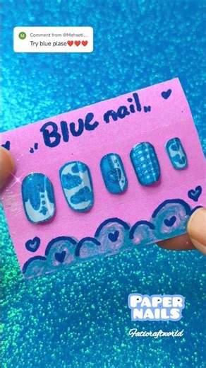 diy fake nails with paper - how to make paper nails #shorts #diy