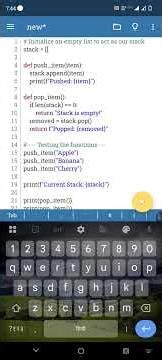 How to use push and pop function in python#pythonprogramming #stack #python